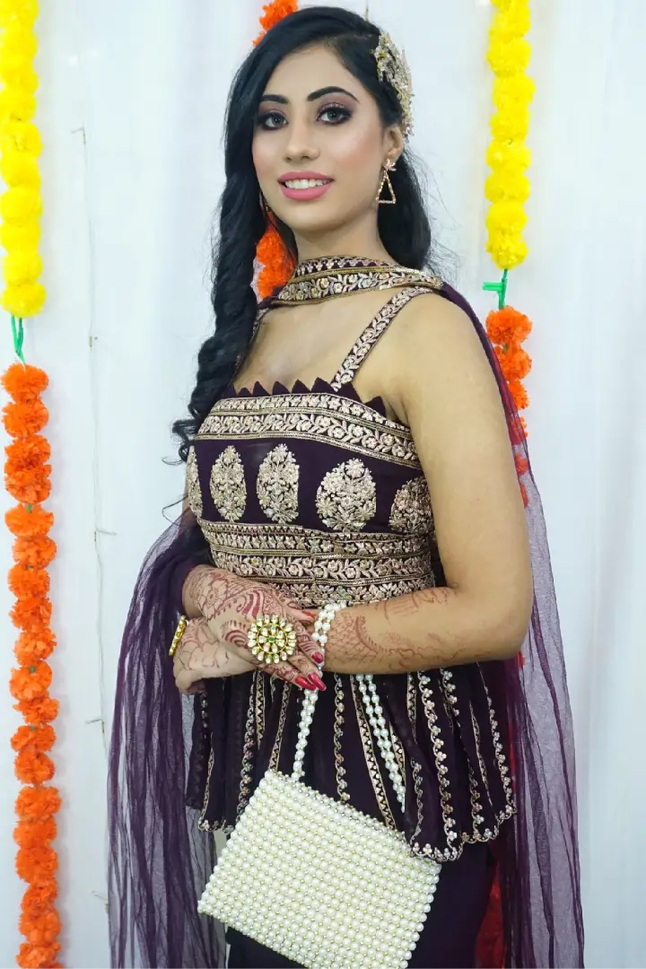 Party wear dress plazo clearance