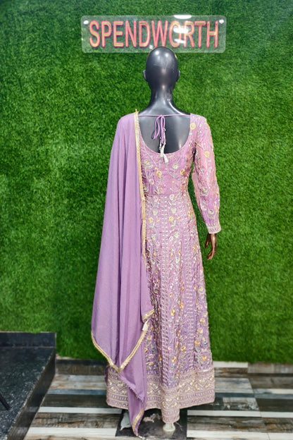 Partywear Front slit Anarkali kurta with pants