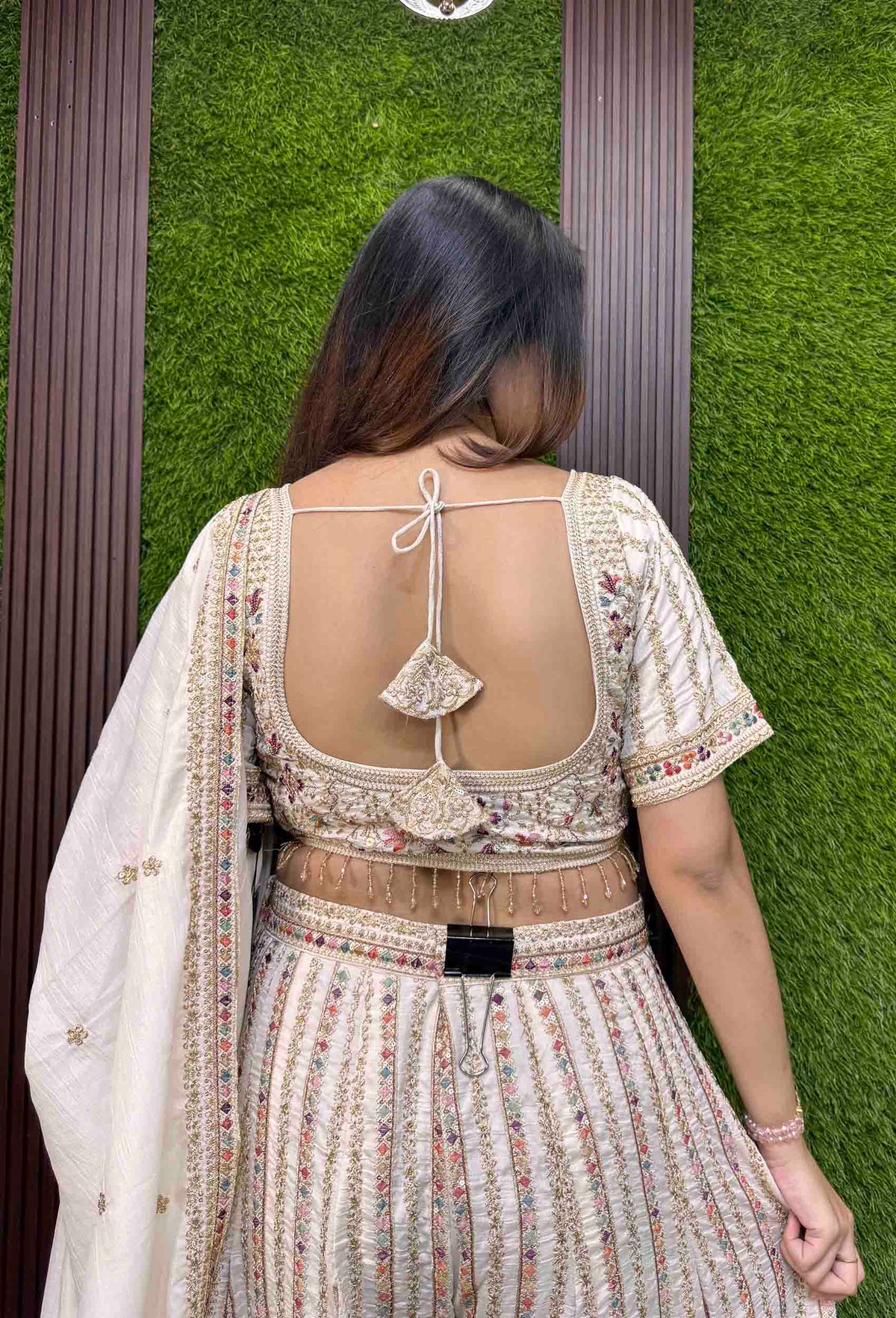 Beautiful Multi Thread Embroidered Crop Top Sharara with Dupatta