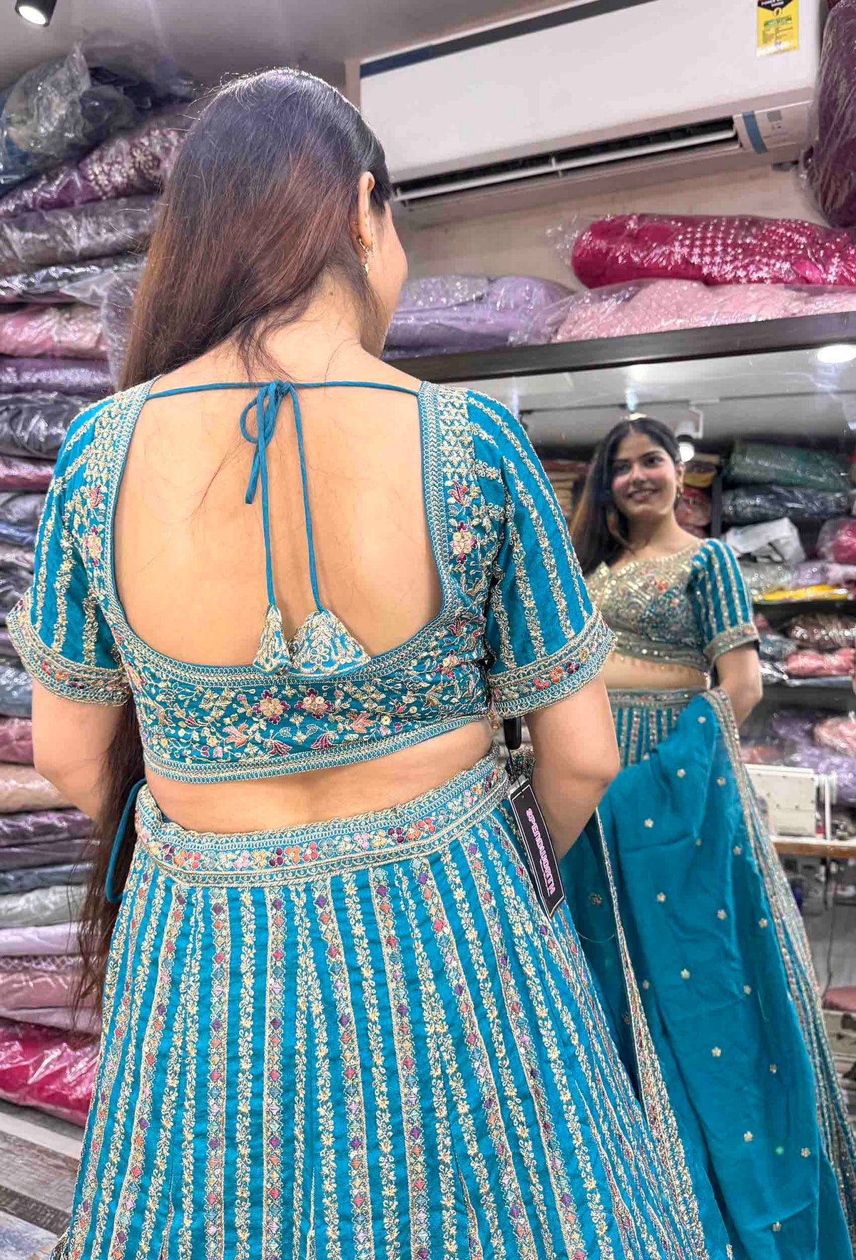 Multi-Thread Embroidered Heavy Lehenga Set with Designer Blouse & Dupatta