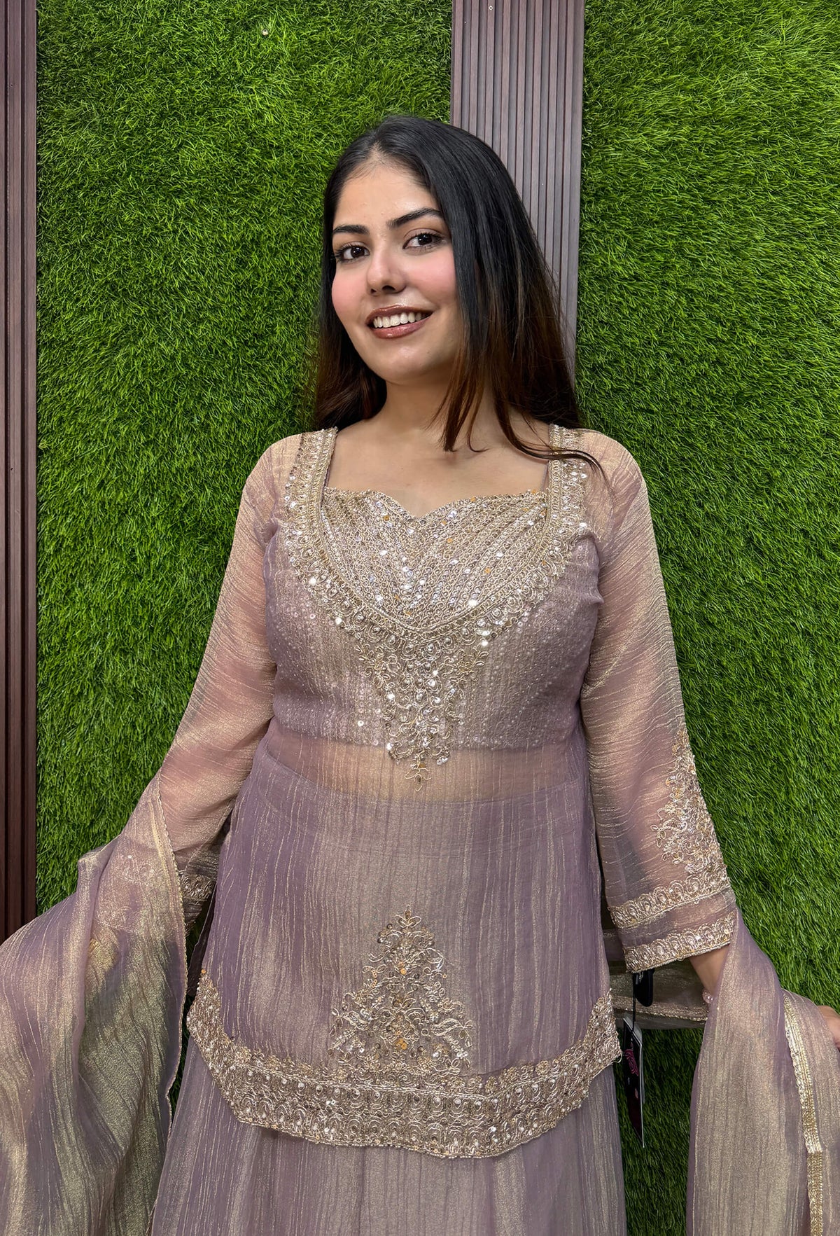 Bustier-Style Indo-Western Lehenga with Embellished Choli
