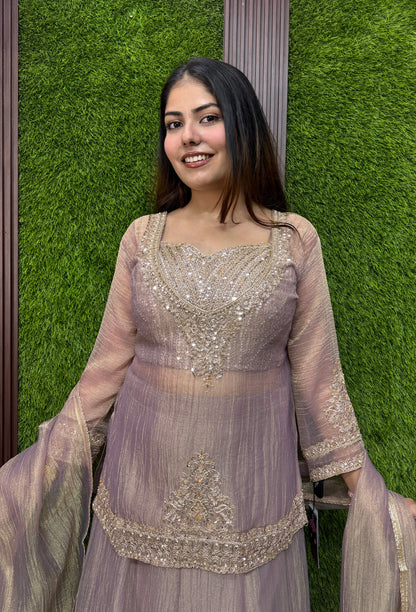 Bustier-Style Indo-Western Lehenga with Embellished Choli