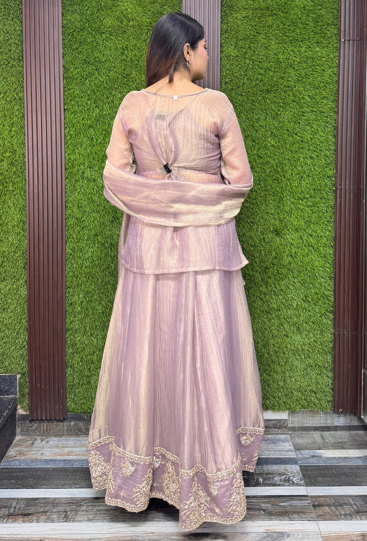 Bustier-Style Indo-Western Lehenga with Embellished Choli
