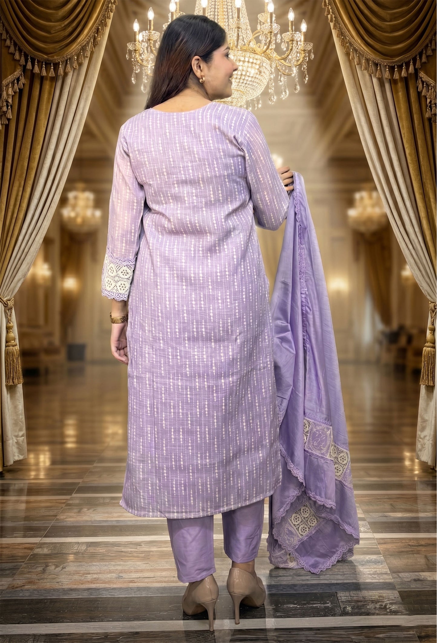 Premium Cotton Pakistani Suit With Crochet Lace Work And Summer Ready Dupatta