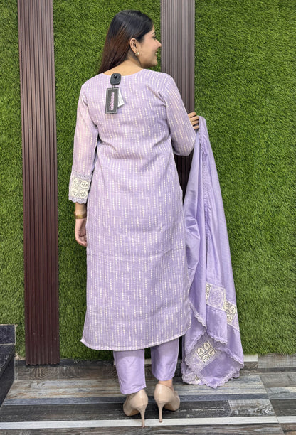 Premium Cotton Pakistani Suit With Crochet Lace Work And Summer Ready Dupatta