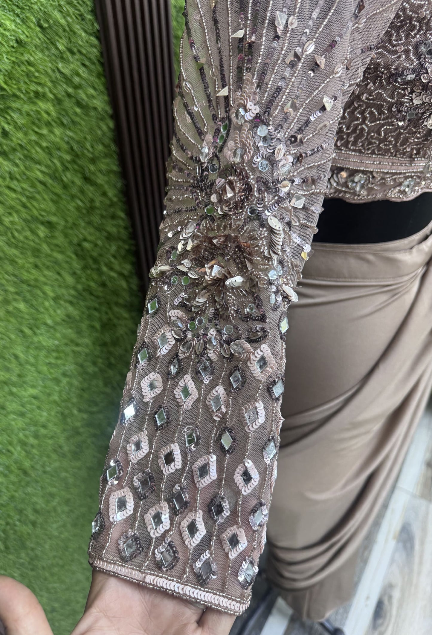 Pure Girlish Design Ready To Wear Drape Saree with Embellished Blouse